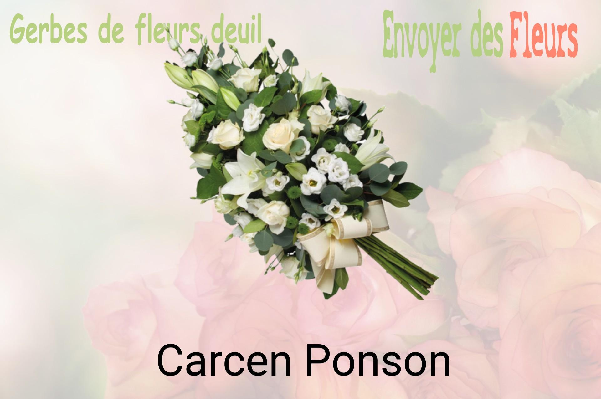 Gerbe de fleurs de deuil livrée à Carcen-Ponson